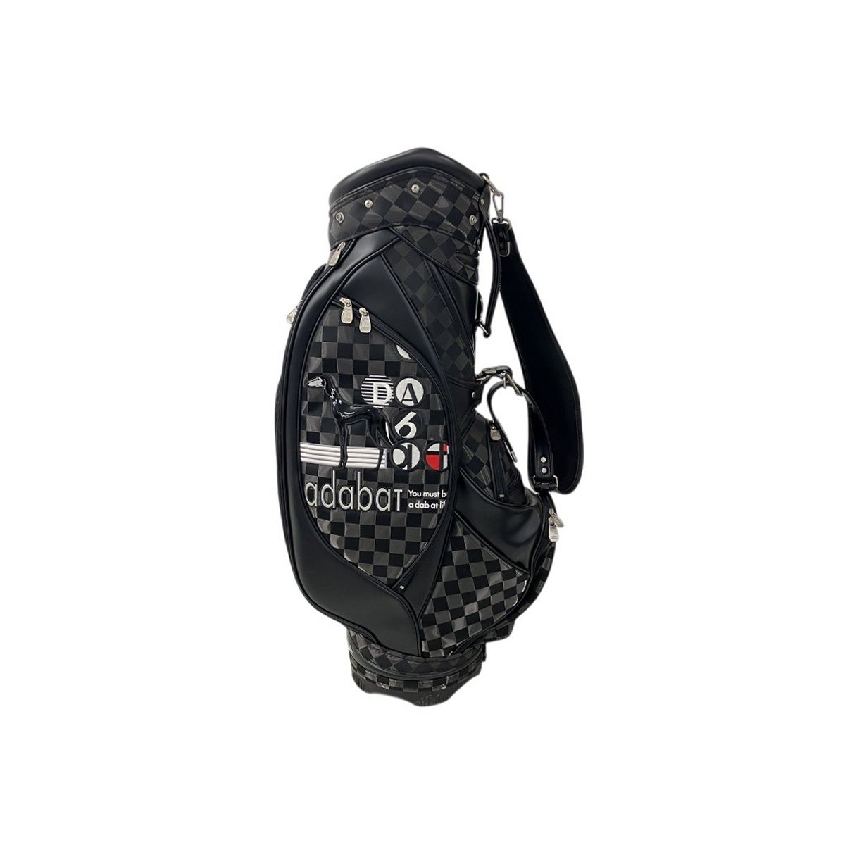 adabat チェック柄 キャディバッグ 5分割 9型 アダバット ゴルフ 中古
