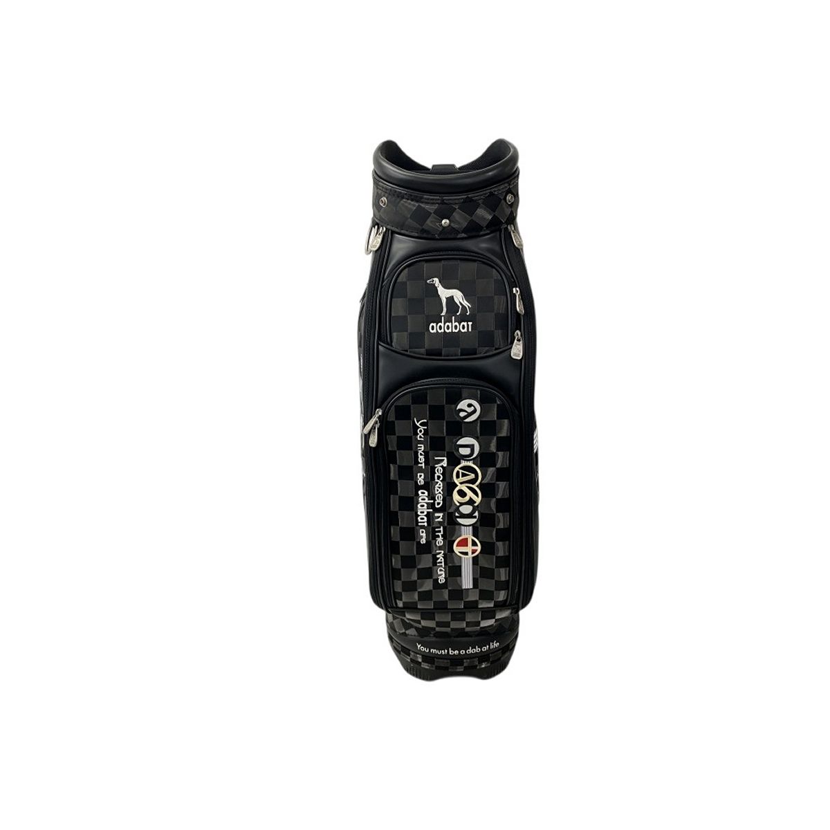 adabat チェック柄 キャディバッグ 5分割 9型 アダバット ゴルフ 中古