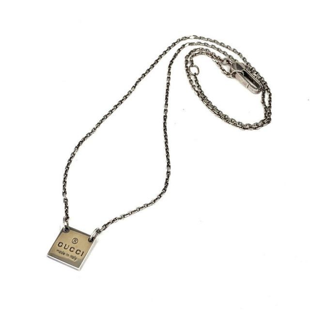 GUCCI(グッチ) スクエア ロゴプレート ネックレス 1313AR Ag925