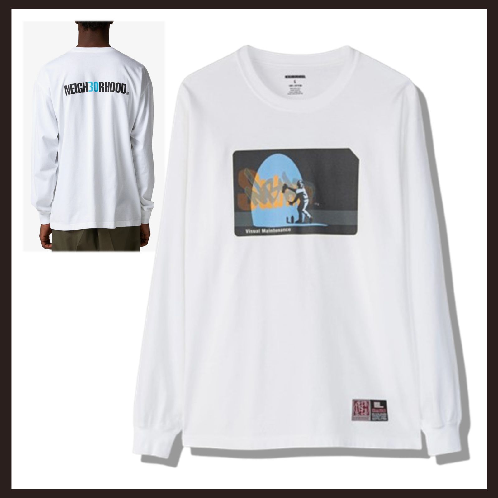 新品 未使用 NEIGHBORHOOD アンスラックスコラボ ロンT 長袖 ホワイト