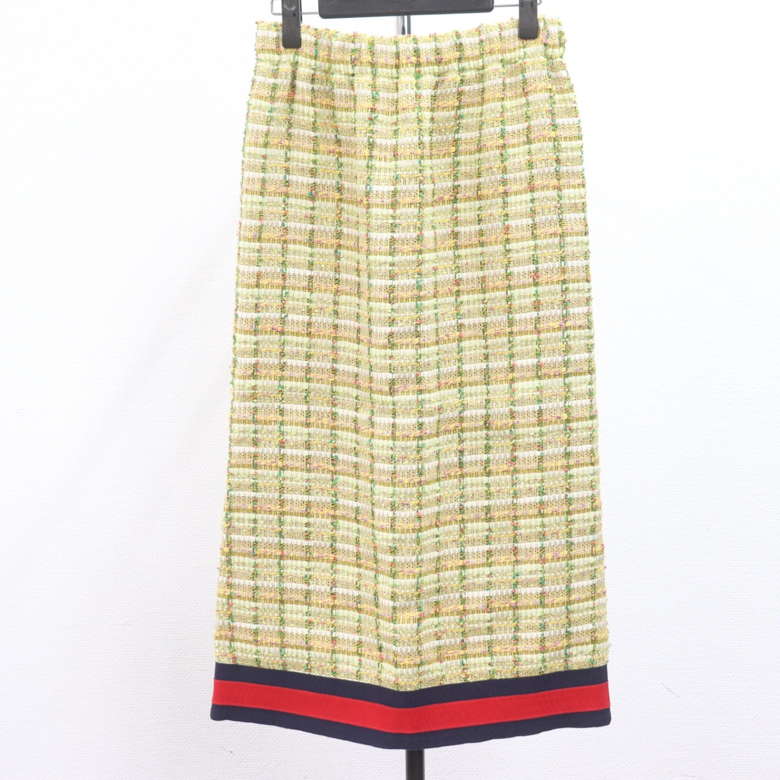 ITJR20W7OVH0 GUCCI グッチ ツイード ロングスカート アイライン