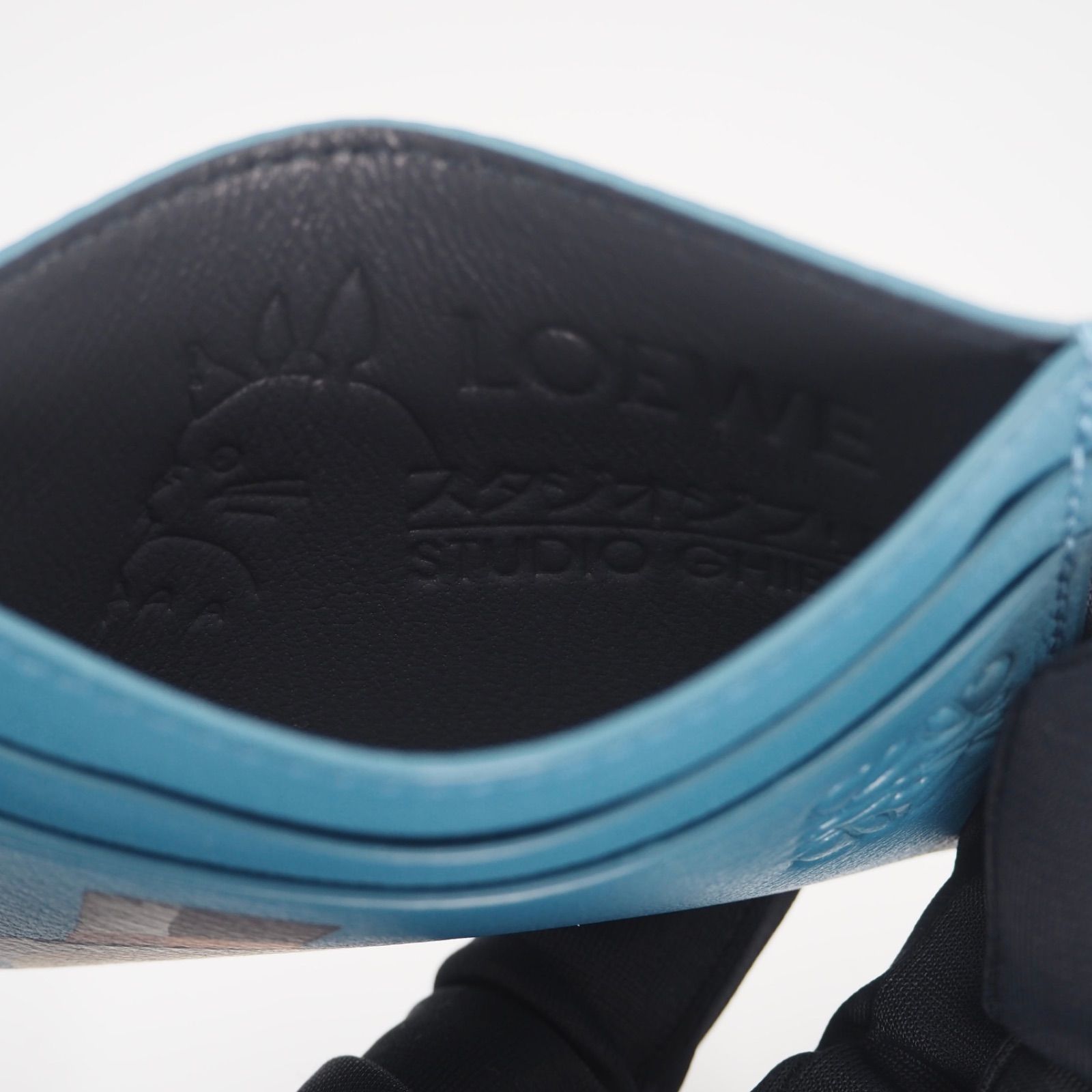 LOEWE カードケース ハウルの動く城 カブ レザー ブルー ロエベ - メルカリ