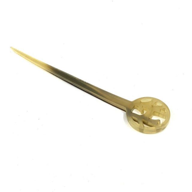 HERMES(エルメス) Hロゴ バッファローホーン ヘアスティック かんざし