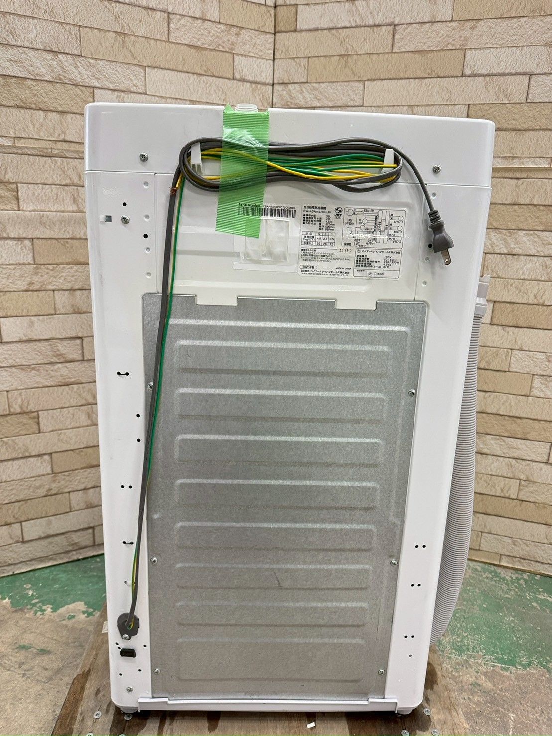 大阪送料無料☆3か月保障付き☆洗濯機☆ハイアール☆4.5kg☆2020年☆BW