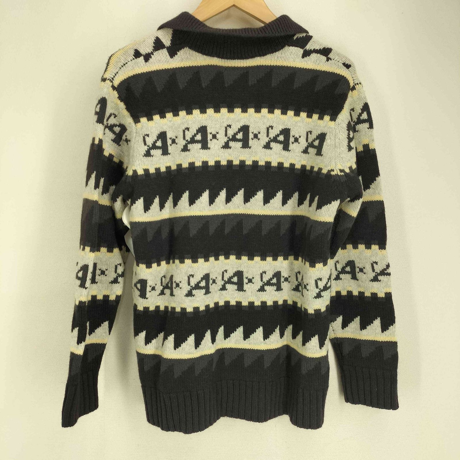 アクアスキュータム AQUASCUTUM 00-90S ウール混 ナイロン 総柄 