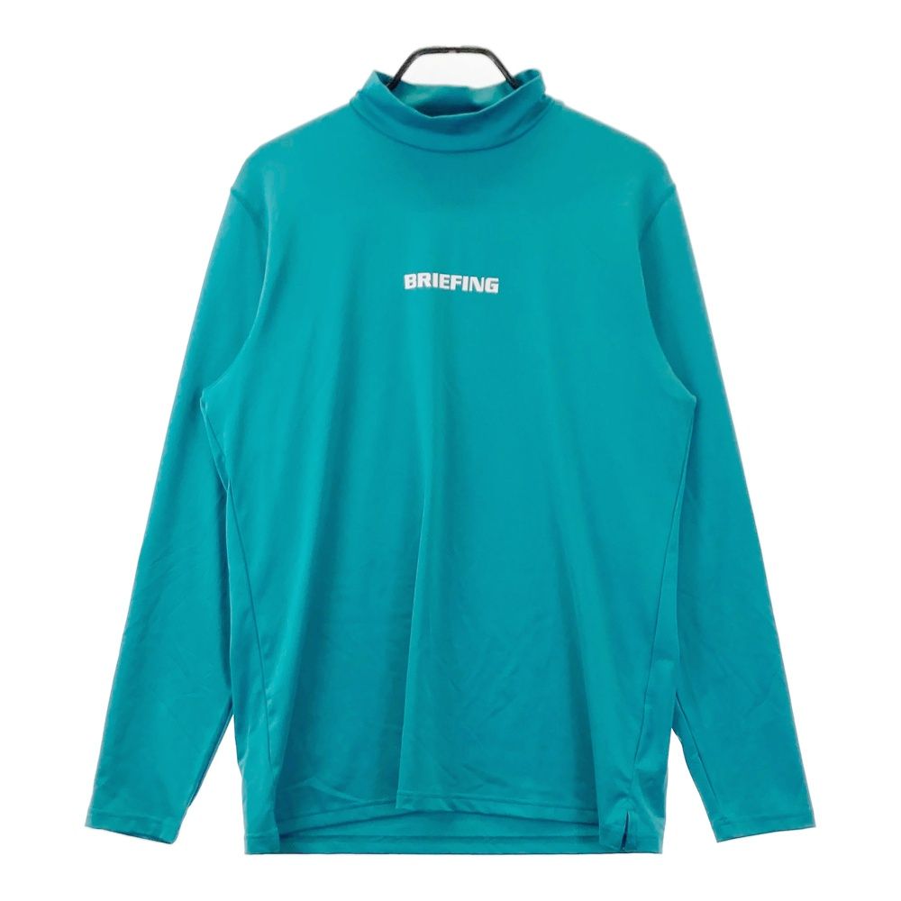 サイズ L GOLF ブリーフィング 長袖モックネックTシャツ ブルー系 ゴルフウェア メンズ ストスト