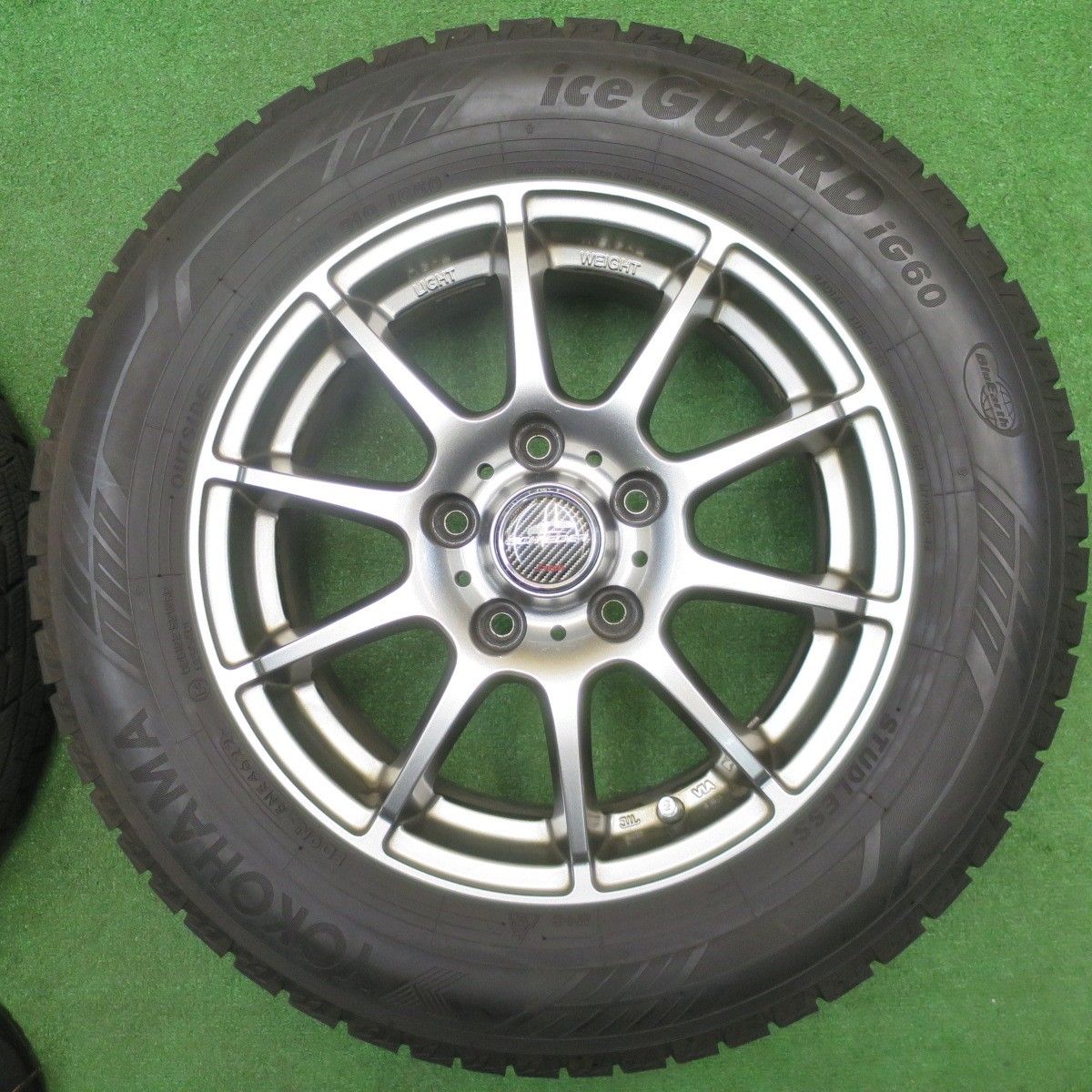 バリ溝 22年 キレイ 9分 スタッドレス 195 65 R 15 ヨコハマ アイスガード iG 60 シュナイダー 15インチ PCD 114 3 5 H ス