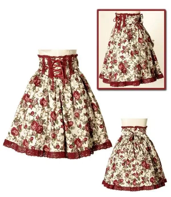 BODY LINE ロリータ ローズ アラベスク ハイウエスト スカート