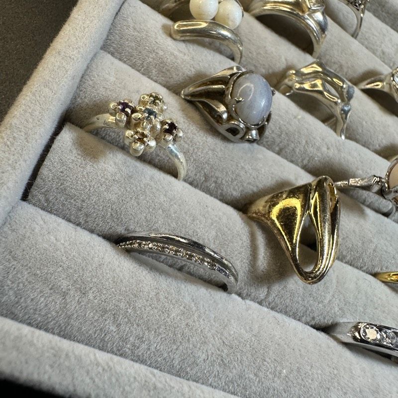 vintage】シルバー製 刻印 リング 24点 GT-W5 - メルカリ