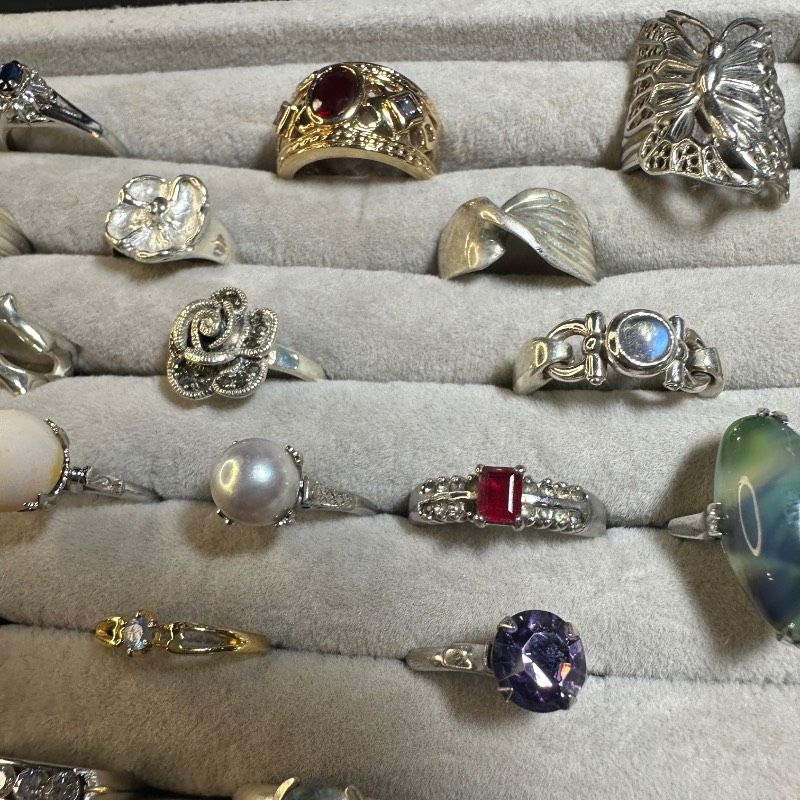 vintage】シルバー製 刻印 リング 24点 GT-W5 - メルカリ