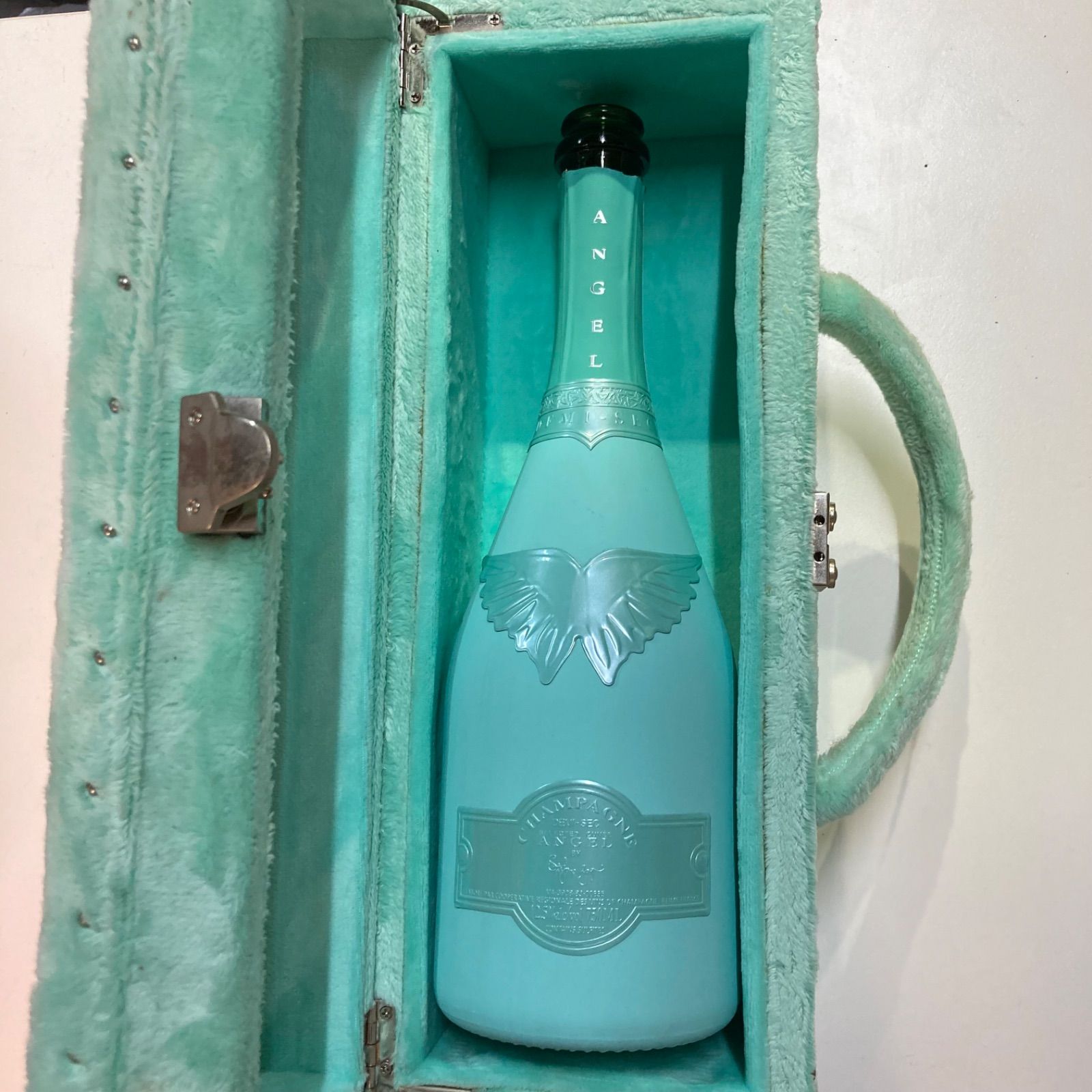 エンジェル　ドゥミセック　空箱+空瓶セット エンジェルシャンパン ドゥミセック エメラルド 空き瓶 空き箱