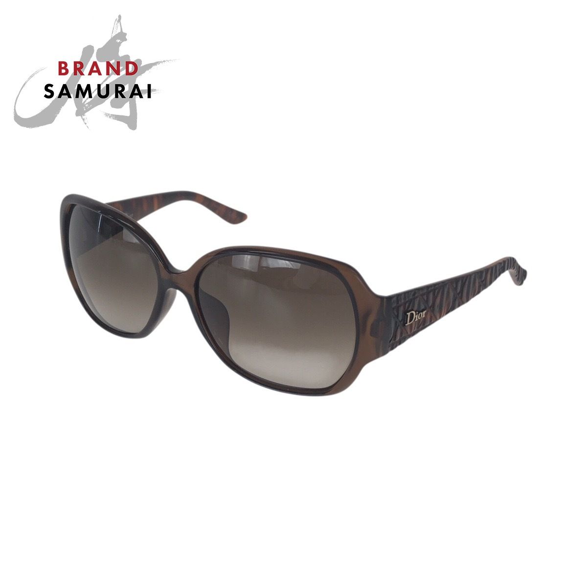 美品 Dior ディオール ブラウン ゴールド金具 プラスチック 393HA 60