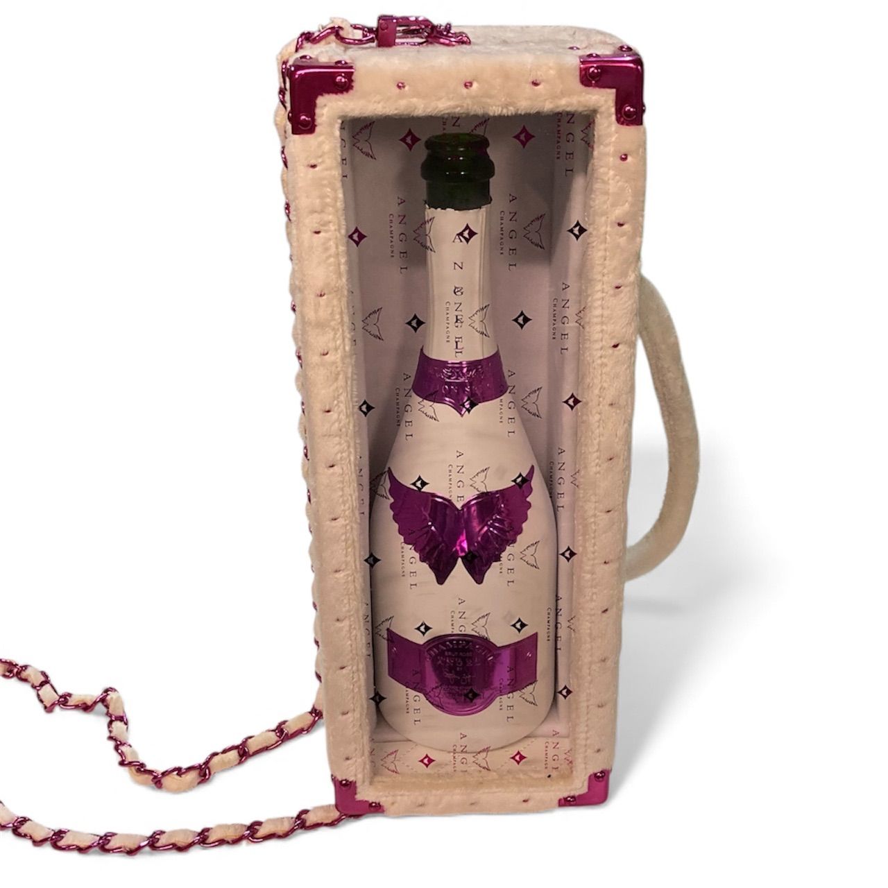 エンジェル箱 空瓶付き エンジェル バレンタインエディション 空き瓶 専用箱 ファー 鍵付き