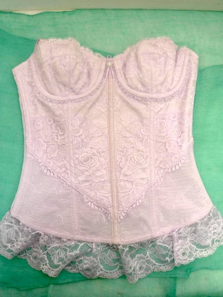 定価55000円 最 補正下着 シャンデール シャルム スリーインワン B 80 ピオニーパープル リバーレース Wライン補整 7本ボーン_NP 11