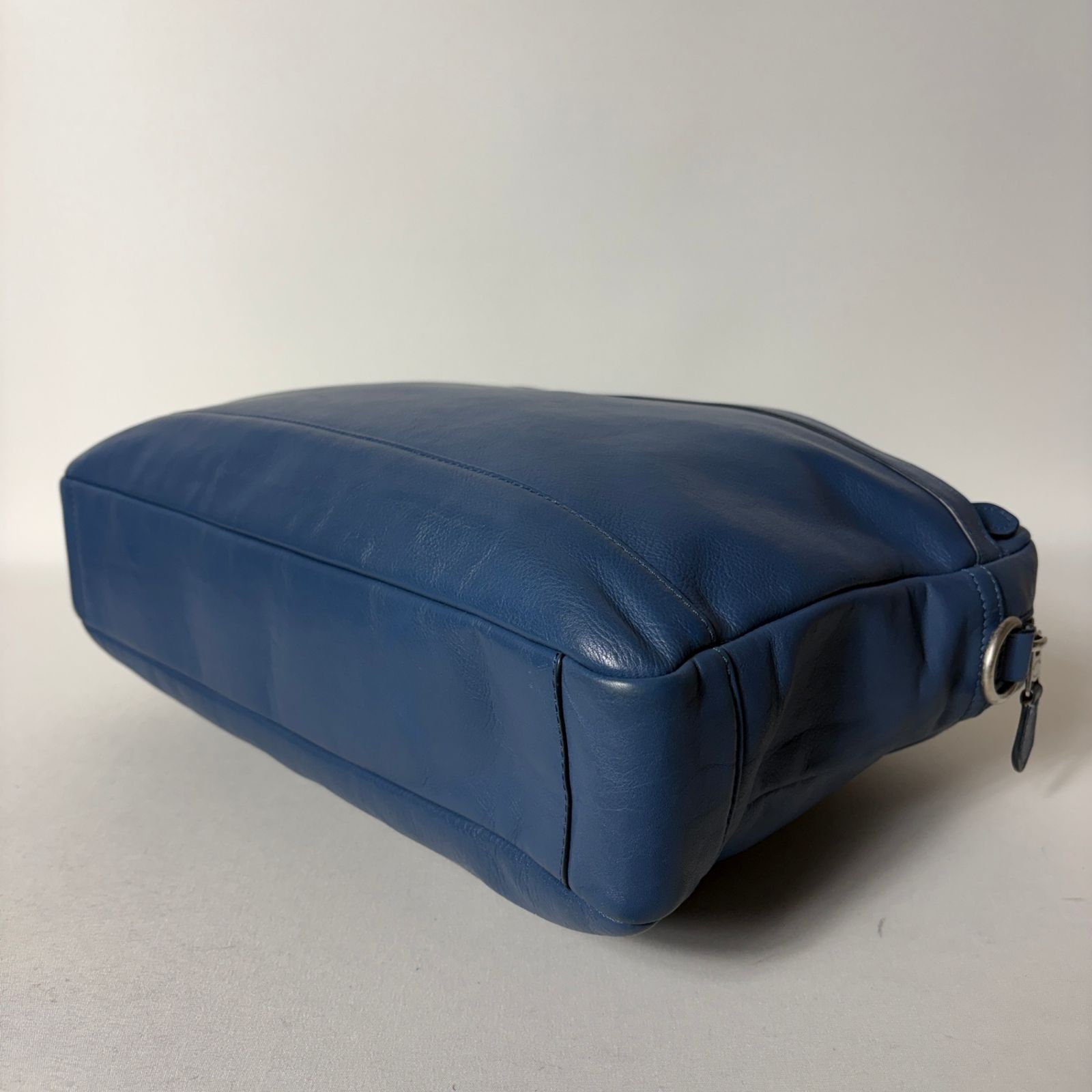 2509-369｜美品｜コーチ 2WAYビジネスバッグ レザー ブルー - メルカリ