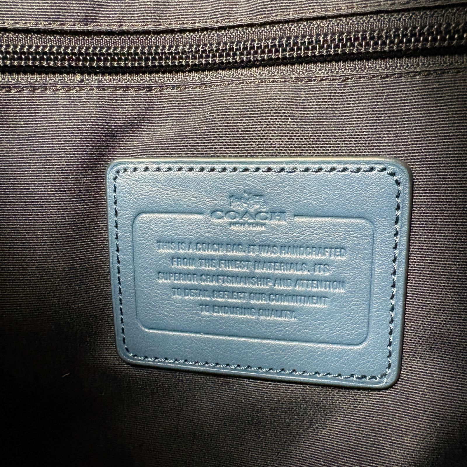 2509-369｜美品｜コーチ 2WAYビジネスバッグ レザー ブルー - メルカリ