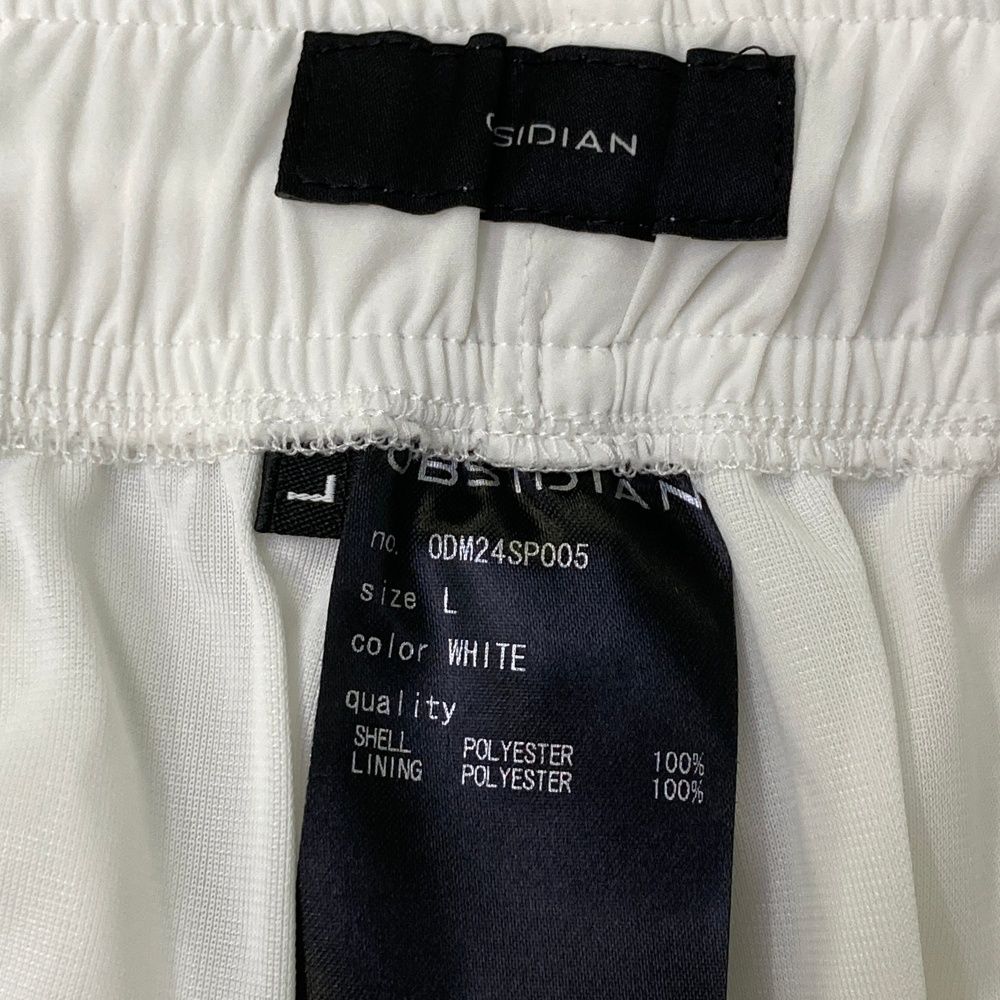 サイズ：L OBSIDIAN オブシディアン イージーパンツ ホワイト系