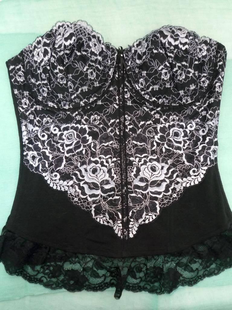 定価55000円 最 補正下着 シャンデール シャルム スリーインワン C 85 パールブラック リバーレース Wライン補整7本ボーン NP 10