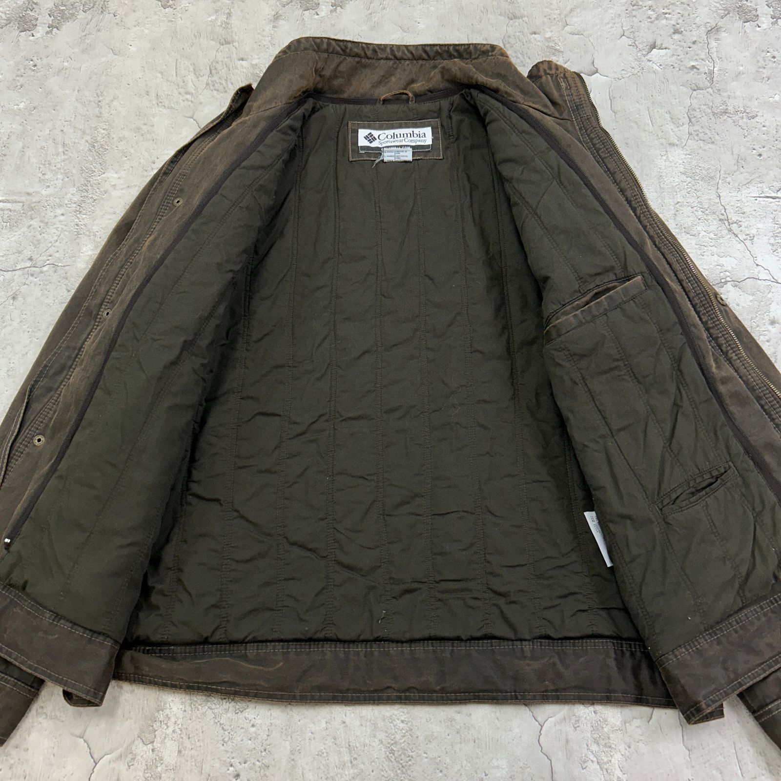 columbia コロンビア レザージャケット フルジップジャケット フェイク