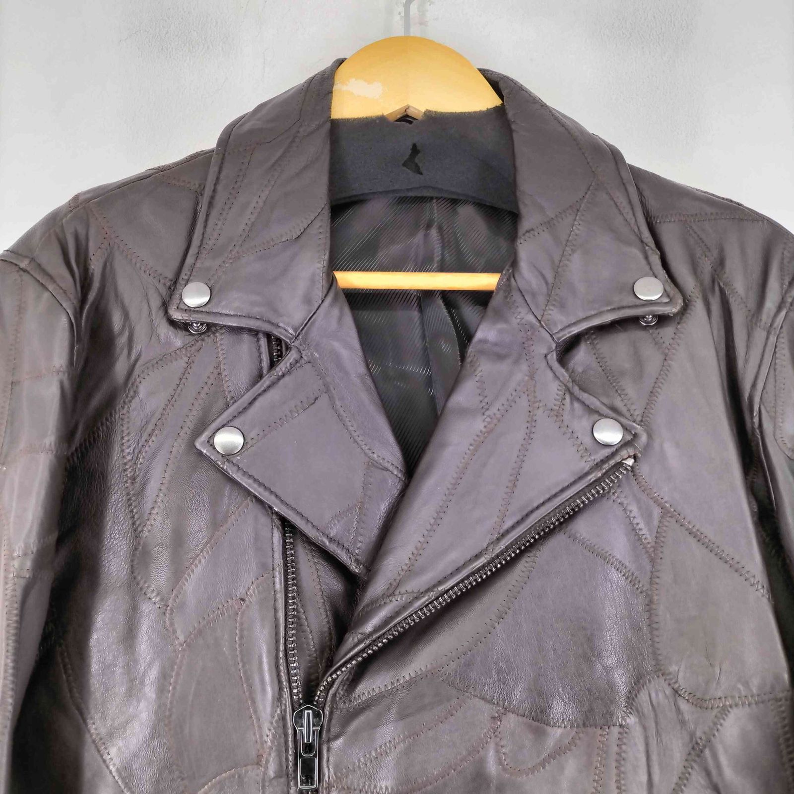 ユーズドフルギ USED古着 ALL THE WAY 羊革ランダムステッチデザイン