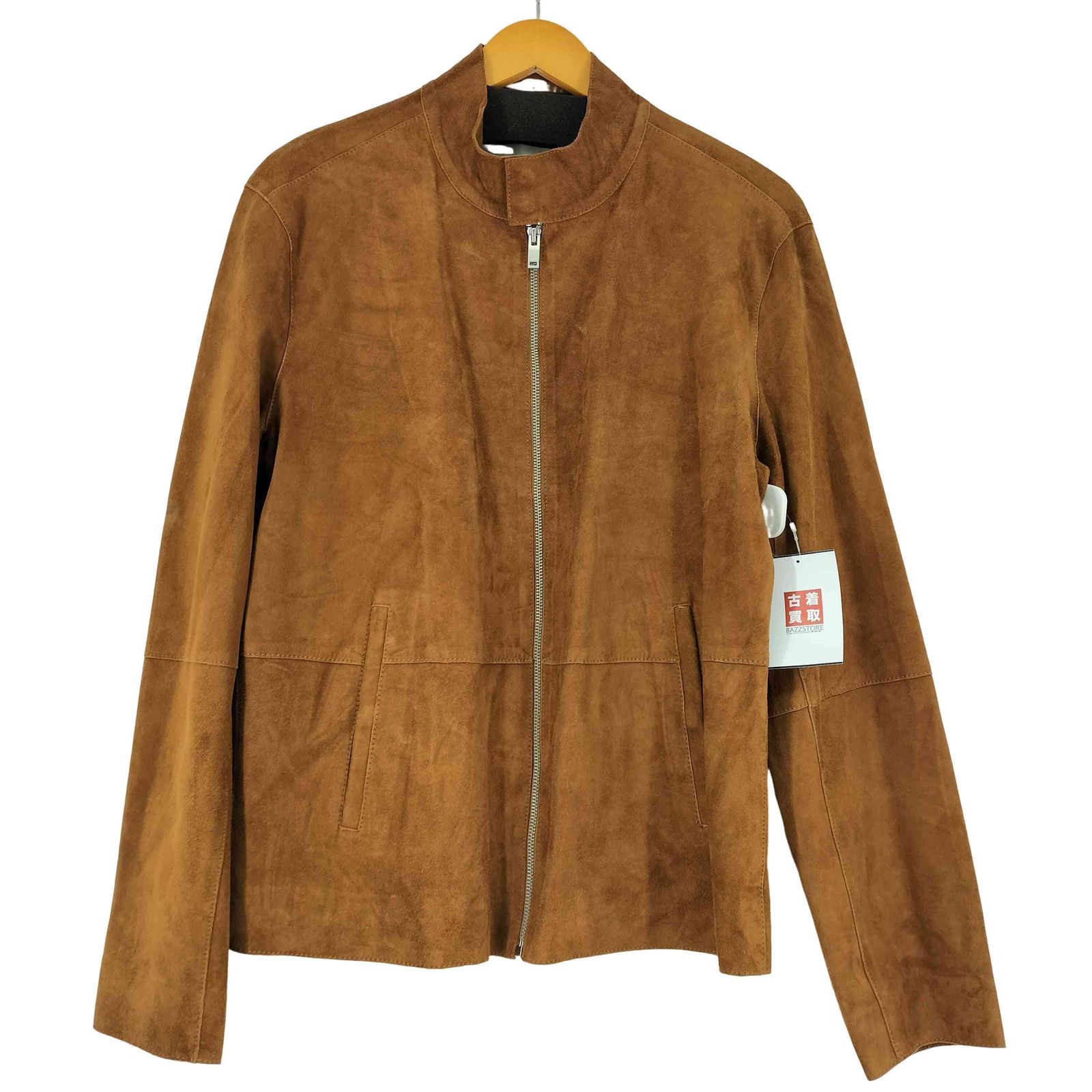 ザラ ZARA スエードレザーシングルライダースジャケット メンズ import