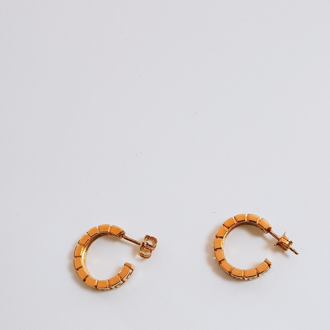 訳あり・新品未使用】VERSACE グレカ フープピアス 両耳用