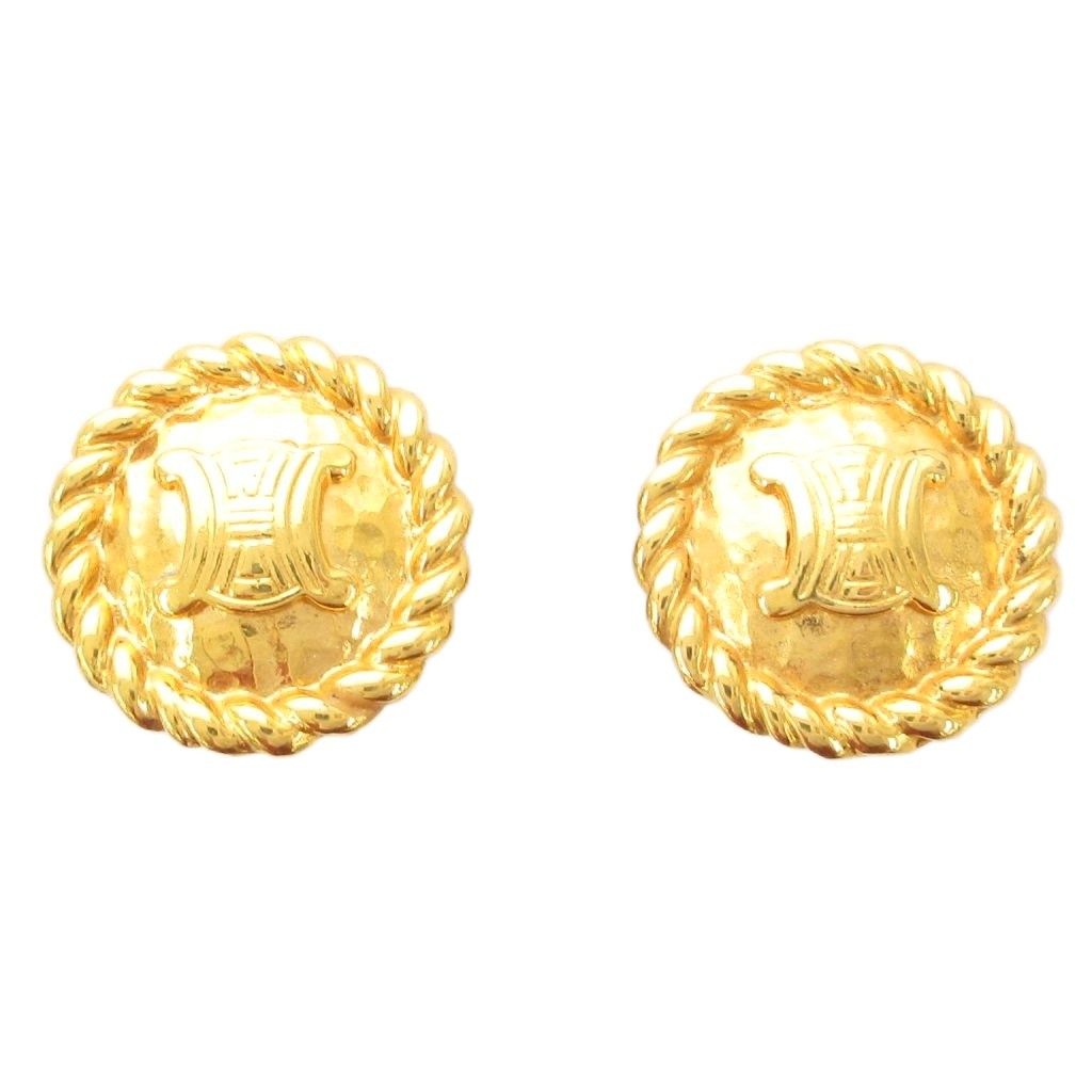 セリーヌ CELINE トリオンフ マカダム スカーフリング イヤリング