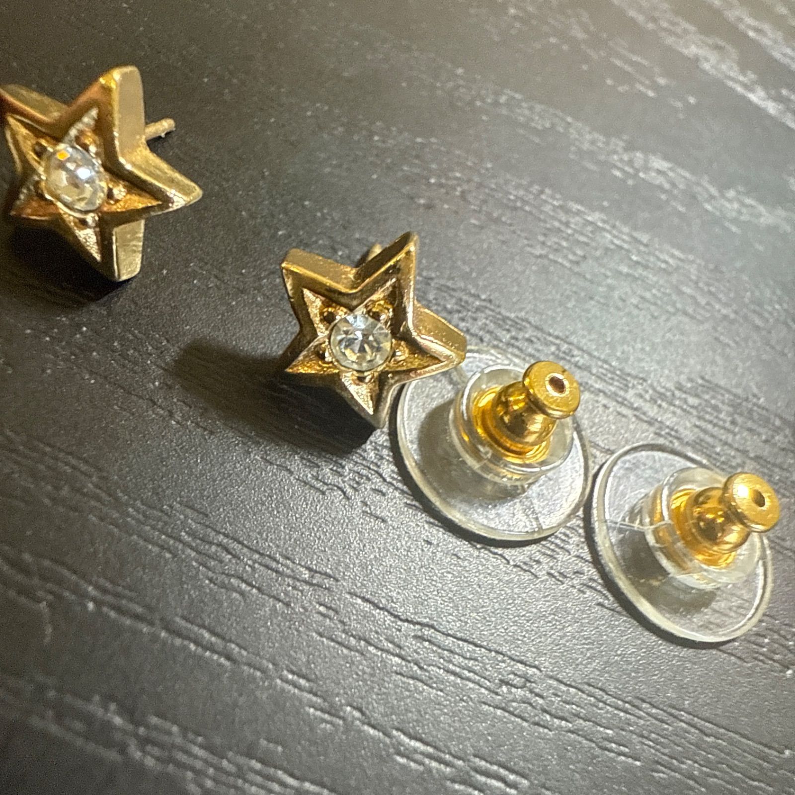 Christian Dior クリスチャンディオール 1粒ラインストーン付きスター