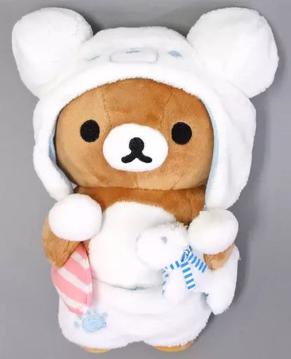 中古】ぬいぐるみ リラックマ(シロクマ) あつめてぬいぐるみ しましま