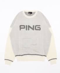 新品 PING ゴルフセーター ダブルジャガードニットリブスリーブ LL