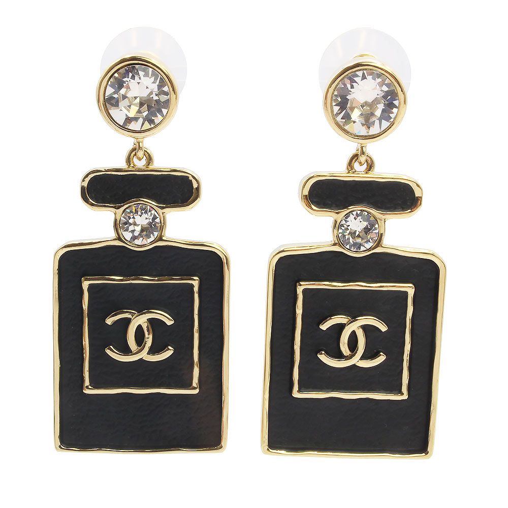 ▲美品 CHANELシャネル スイングピアス ココマーク リップ ファンデ 香水 シャネル ラインストーン ココマーク パフューム 香水モチーフ