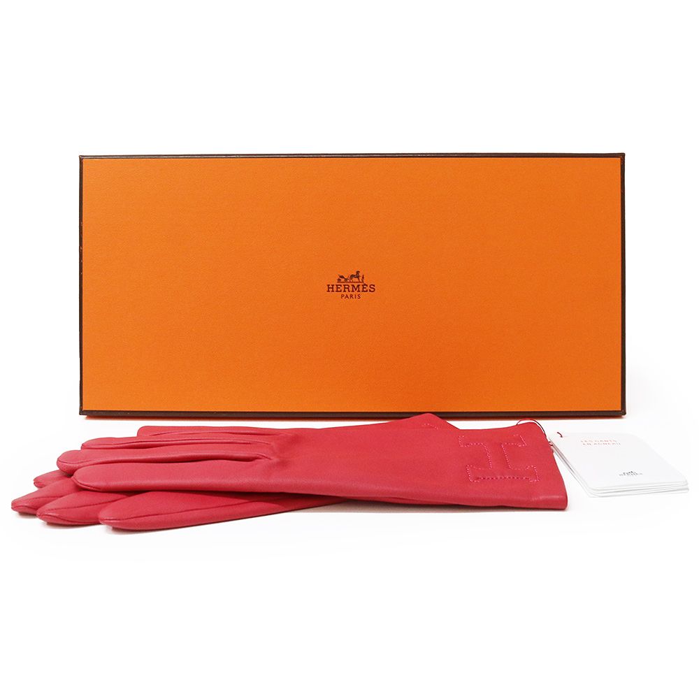 エルメス バスティーユ H 5382 手袋 グローブ ＃7 アニョーグラッセ