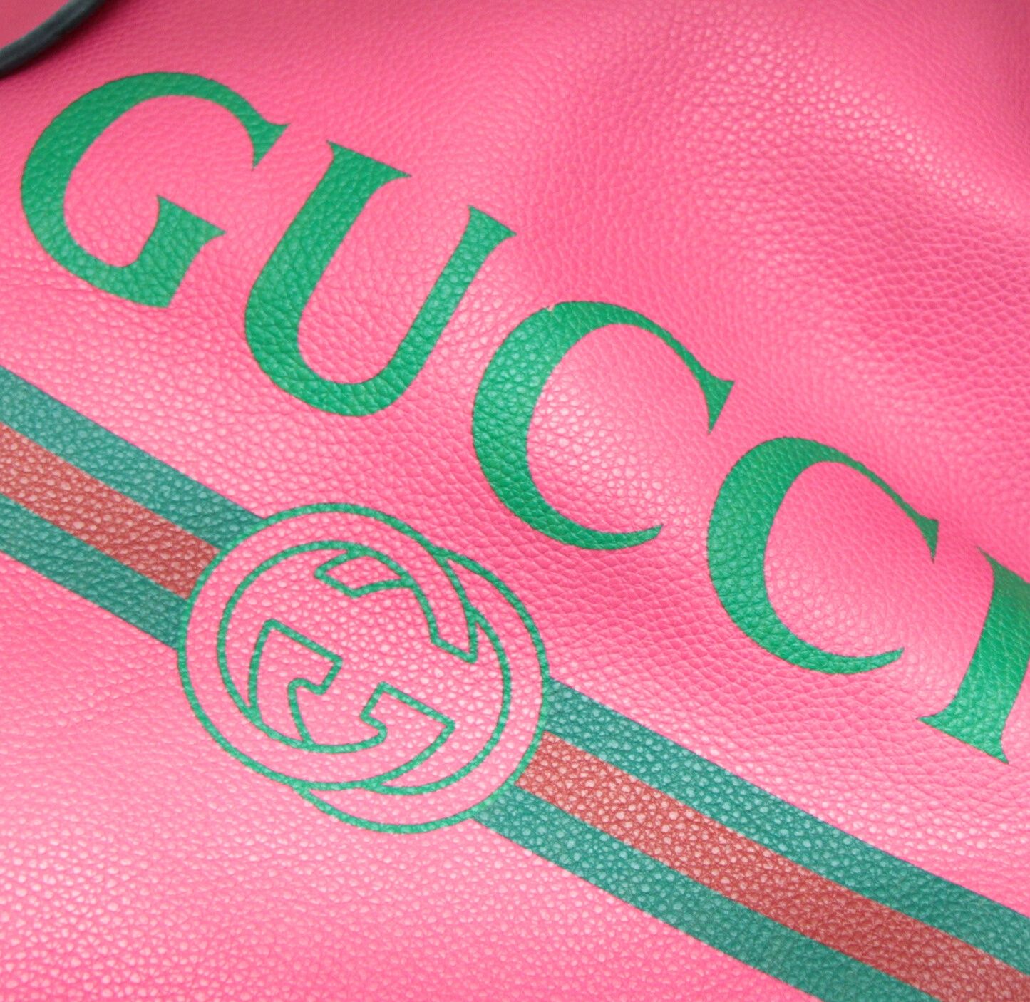 グッチ GUCCI ドローストリングバッグ リュックサック レザー ピンク