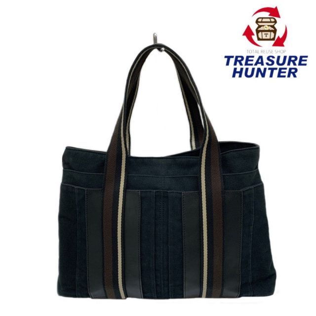 HERMES エルメス トロカホリゾンタル MM トートバッグ ブラック