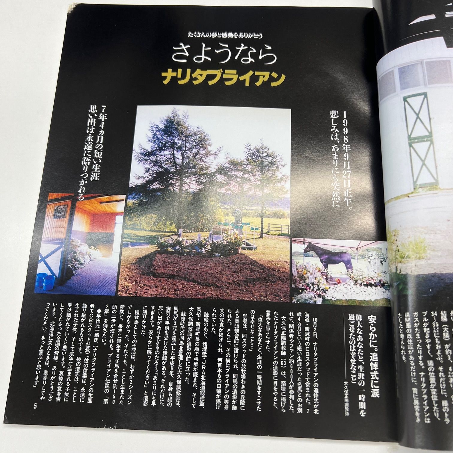週刊ギャロップ Gallop 臨時増刊 JRA重賞年鑑 94年 永久保存版 追悼