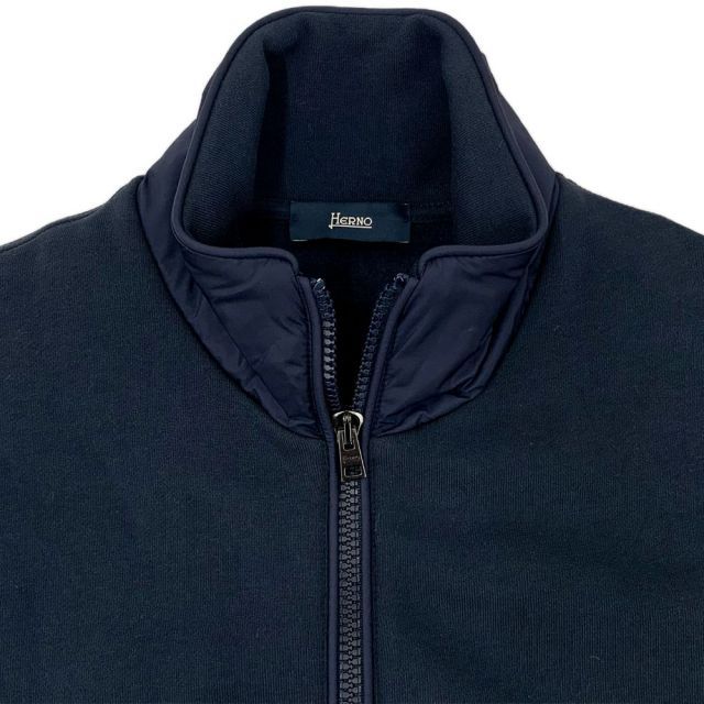 HERNO スウェットブルゾン サイズ44(約L~XLサイズ相当) ネイビー JC