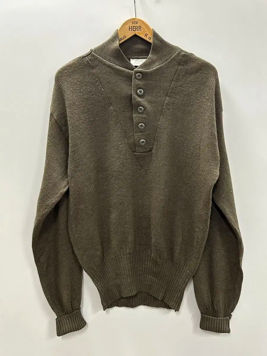 米軍 実物 5ボタンセーター ウール 割引