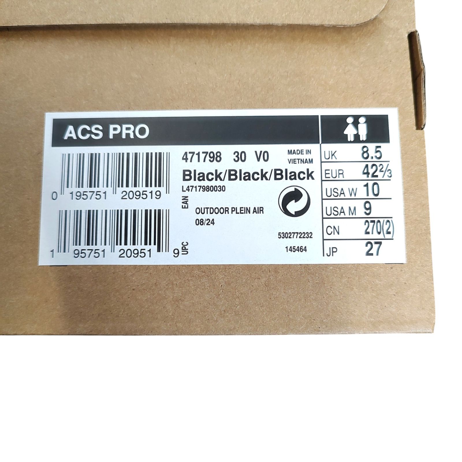 コンプレックス　プロモ　匿名配送 SALOMON サロモン ACS PRO スニーカー 471798 F ブラック メンズ