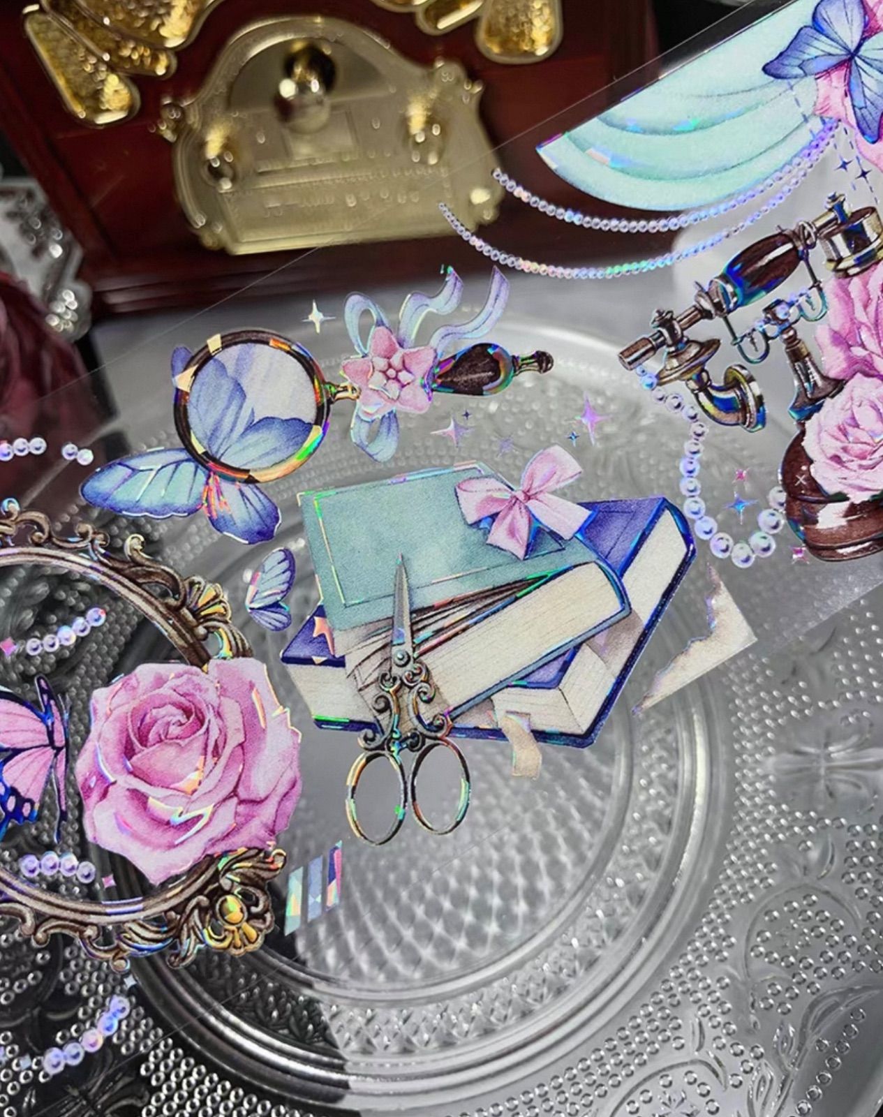 贝壳光 5cm×6m 紫荆花 海外マスキングテープ 贝壳光 5cm×6m 紫荆花 海外マスキングテープ