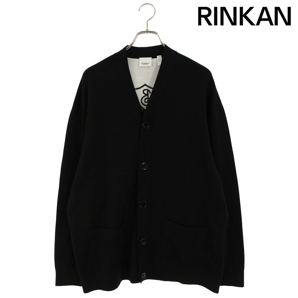 バーバリー 8071373 BクレストロゴVネックカーディガン メンズ M