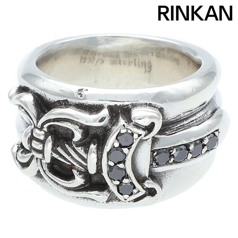 クロムハーツ DAGGER P BLKDIA ダガー PAVEブラックダイヤ シルバーリング メンズ 10.5号