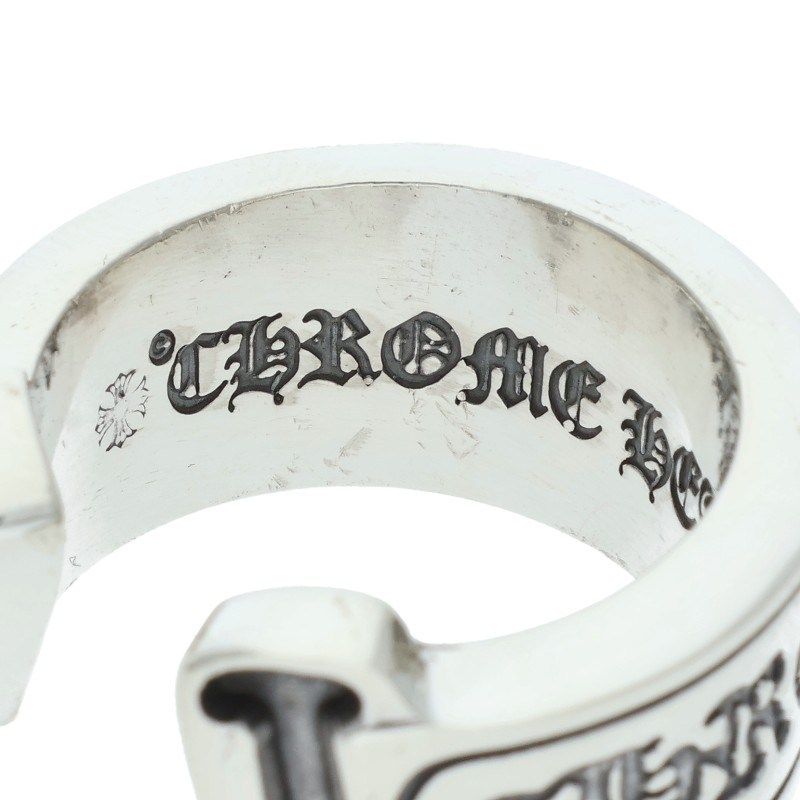 早い者勝ちクロムハーツ確実正規品　ラージスクロールラベルリング 18号 クロムハーツ LG SCROLL LABEL/ラージスクロールラベル シルバーリング
