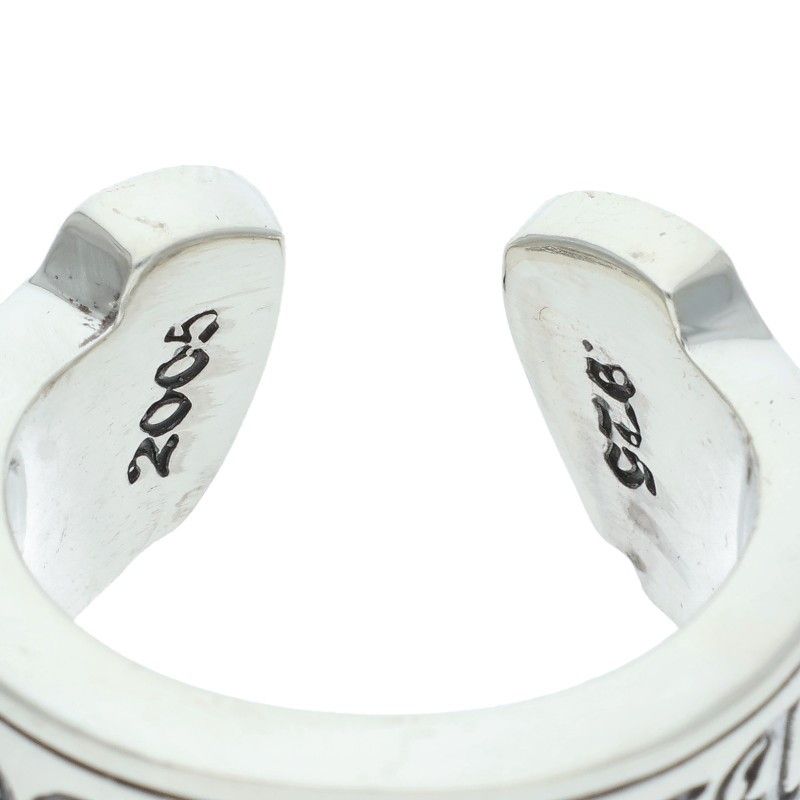 早い者勝ちクロムハーツ確実正規品　ラージスクロールラベルリング 18号 クロムハーツ LG SCROLL LABEL/ラージスクロールラベル シルバーリング