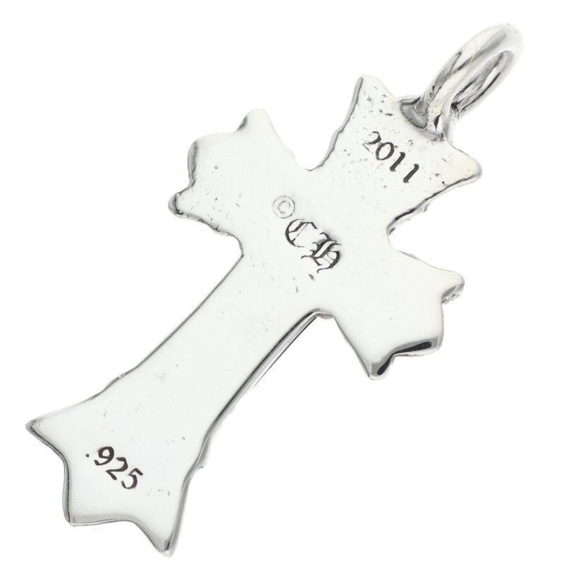 クロムハーツ DBL CH CRS/ダブルCHクロス シルバーネックレストップ