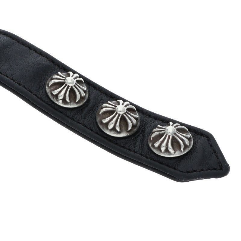 クロムハーツ 3BTN/2SNP/クロスボール3ボタン2スナップ レザーブレス