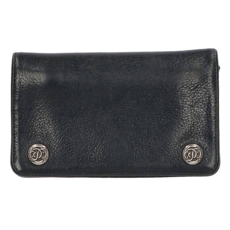 クロムハーツ 1ZIP/1ジップ フローラルボタンレザーウォレット財布