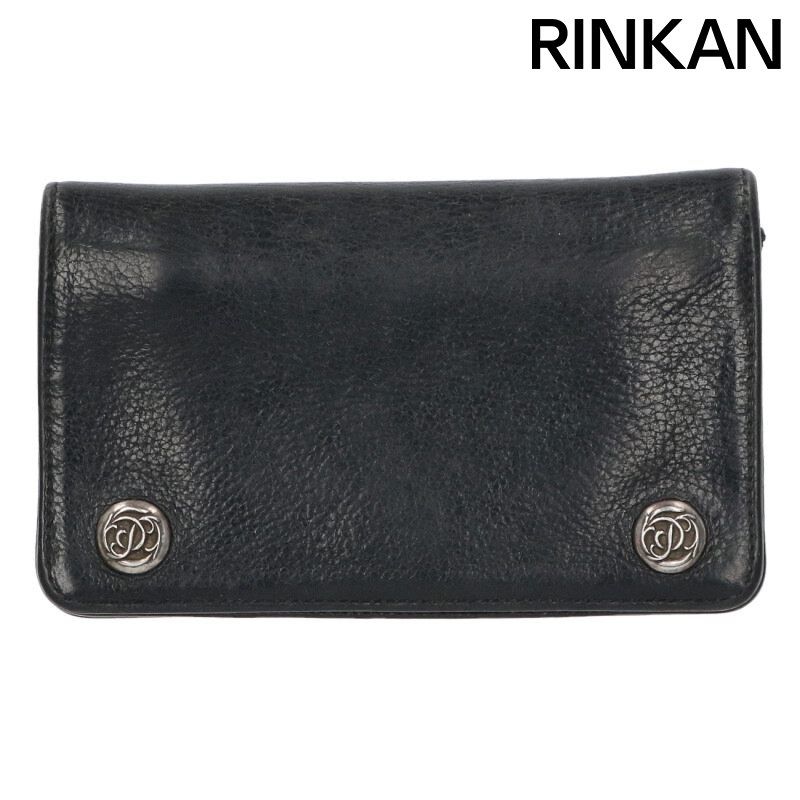 クロムハーツ ChromeHearts 1Zipフローラルボタンレザーウォレット CHROME HEARTS クロムハーツ 1ZIP/1ジップ フローラルボタンレザー