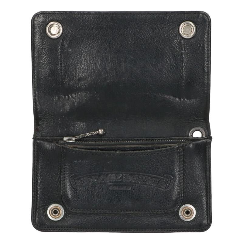 クロムハーツ 1ZIP/1ジップ フローラルボタンレザーウォレット財布