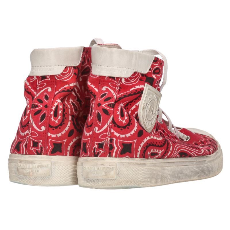 サンローランパリ ペイズリーハイカットスニーカー メンズ 41 - メルカリ