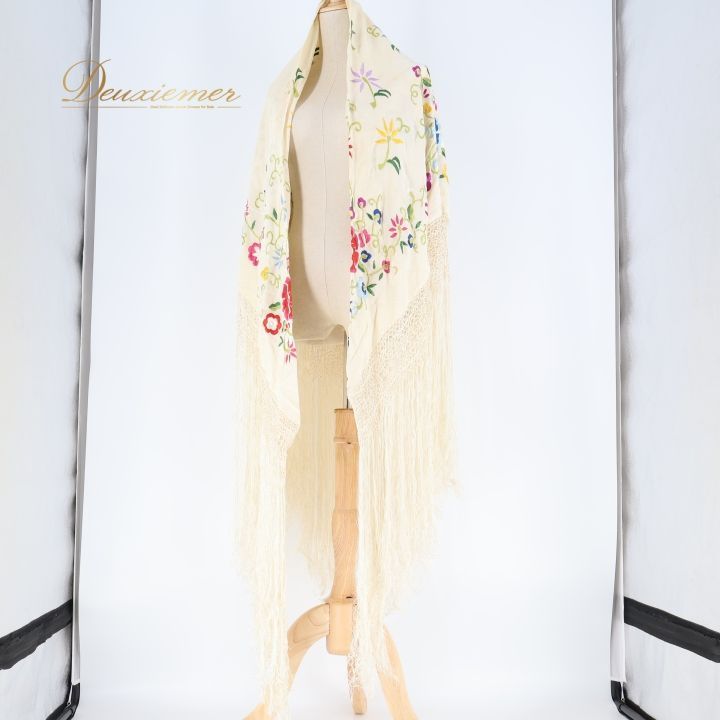 フラメンコ 衣装 シージョ 花柄刺繍 ブラウン